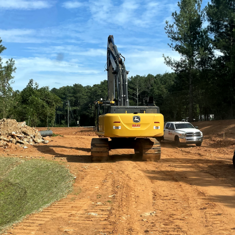 Extensive land preparation and foundational infrastructure development for a new residential subdivision completed by the Bray Siteworks team.